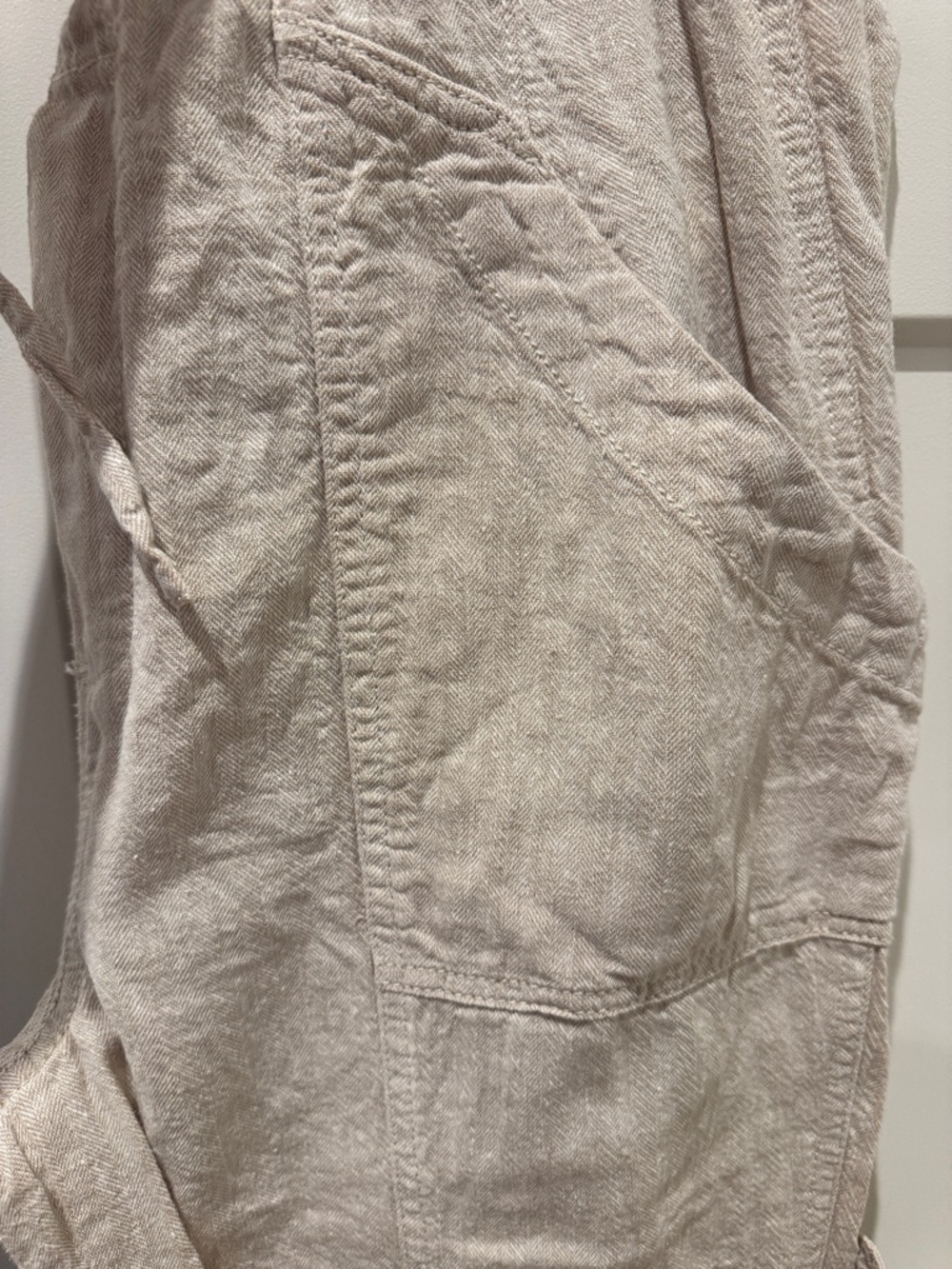 Free People Sand Cargo Trousers with Drawstring Waist - Picture 3 of 4